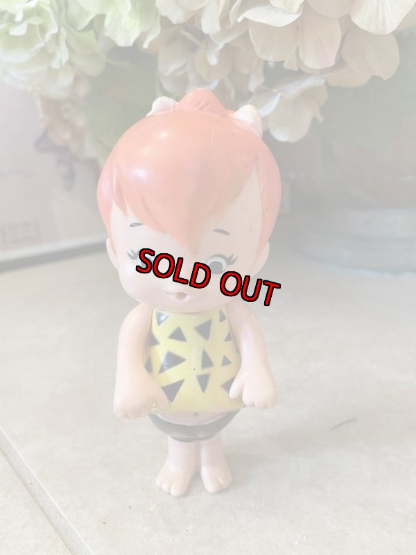 画像1: Hanna Barbera Flintstones Pebbles Rubber Figure  Doll / フリントストーン　ペブルス　ラバードール (1)