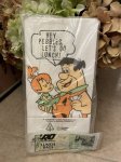 画像1: Hanna Barbera  Flintstones White Fred & Wilma Paper Lunch Bags 1990 / フリントストーン　白のフレッド&ウィルマ　紙製　ランチバッグセット (1)