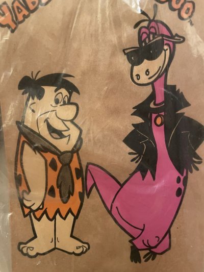 画像1: Hanna Barbera  Flintstones Brown Paper Lunch Bags 1991 / フリントストーン　茶色　紙製　ランチバッグセット