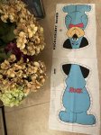 画像1:  Huckleberry Hound fabric pillow doll kit / ハックルベリーハウンド　ハンナバーベラ　ピロードール　生地　キット (1)