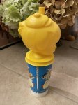 画像4: Hanna Barbera Flintstones plastic Yellow Bamm Bamm drink bottle 1994  / レア！！ フリントストーンズ バンバン　プラスチック製のドリンクボトル (4)