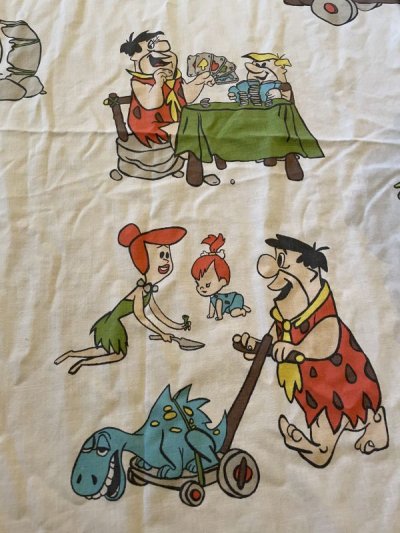 画像2: Hanna Barbera Flintstones box Sheet  / ハンナバーベラ、フリントストーンズのボックスシーツ