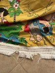 画像7: Hanna Barbera Flintstones Yellow Bed Spread Fabric Sheets / ハンナバーベラ、フリントストーンズのベッドカバー (7)