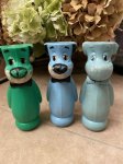 画像1: Hanna Barbera Huckleberry Hound  Bowling Pin 3 Set / ハンナバーベラ　ハックルベリーハウンド　ボーリングピン　3本セット (1)