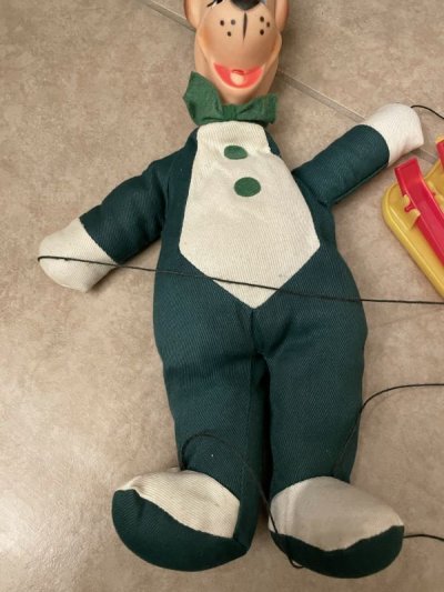 画像2: Hanna Barbera  Hucklebrry Houned knickerbocker Rubber Face Puppet 60‘s / ハックルベリーハウンド　ニッカーボッカー社　マリオネット　操り人形