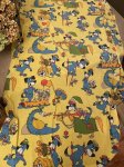 画像1: Hanna Barbera Huckleberry Hound  Flat Sheet  Yellow / ハンナバーベラ　レア！！　ハックルベリーハウンド　フラットシーツ (1)