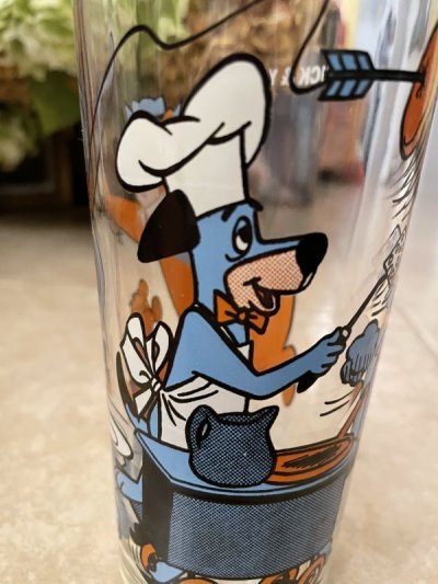 画像1: Hanna Barbera Yogi Bear & Huckleberry Hound Pepsi Glass 1977 / レア！！ ハンナ・バーベラのヨギベア & ハックルベリーハウンド　ペプシ グラス