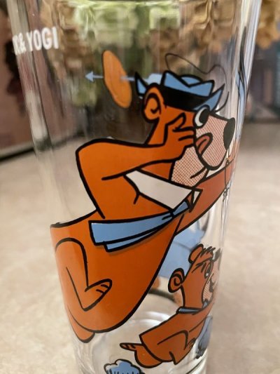 画像2: Hanna Barbera Yogi Bear & Huckleberry Hound Pepsi Glass 1977 / レア！！ ハンナ・バーベラのヨギベア & ハックルベリーハウンド　ペプシ グラス