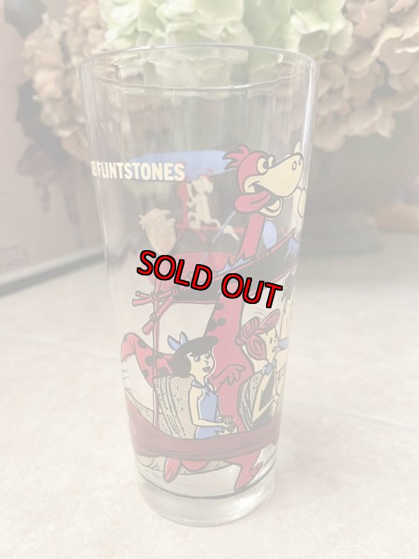 画像1: Hanna Barbera Flintstones Pepsi Family  Glass (C) / レア！！ フリントストーンズ、ファミリーグラス (1)