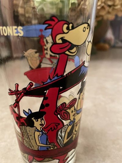 画像1: Hanna Barbera Flintstones Pepsi Family  Glass (C) / レア！！ フリントストーンズ、ファミリーグラス