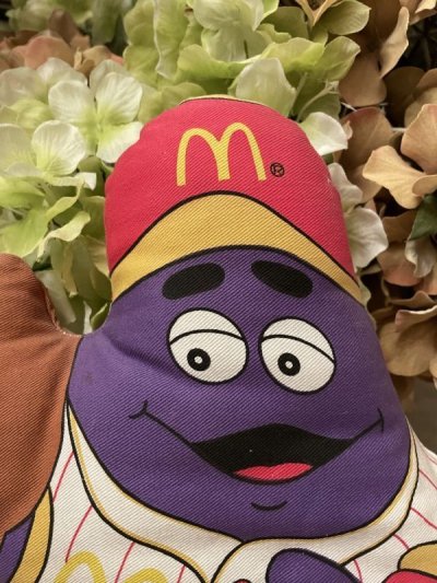 画像1: McDonald’s Grimace Baseball Pillow Doll  1988  / マクドナルドの野球グリマス、ピロードール　80‘s