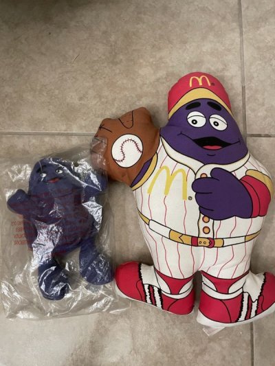 画像3: McDonald’s Grimace Baseball Pillow Doll  1988  / マクドナルドの野球グリマス、ピロードール　80‘s