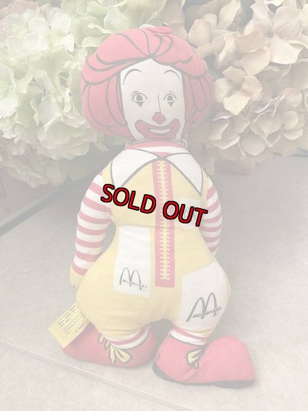 画像1: McDonald’s Ronald Pillow Doll  / マクドナルドのロナルド、ピロードール (1)