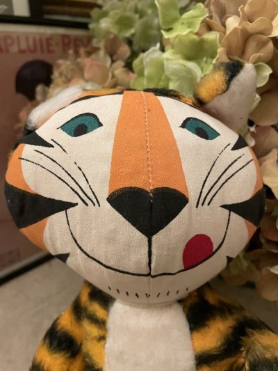 画像1: Tony The Tiger Kelloggs Frosted Cereal Pillow Plush Doll 70‘s /　袋入りケロッグ　トニーザタイガーのピロードール、ぬいぐるみ