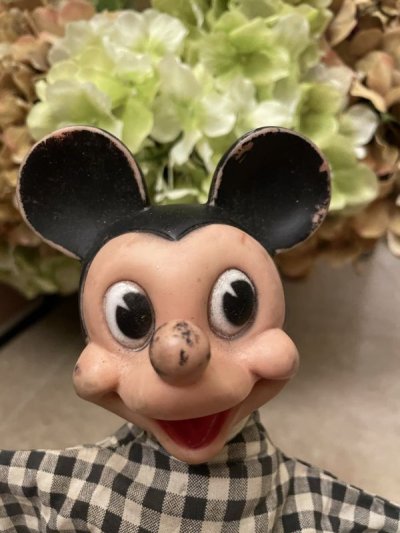 画像1: Disney Mickey Mouse   Rubber Face hand puppet / ディズニー　ミッキーマウス　ラバーフェイス　ハンドパペット　