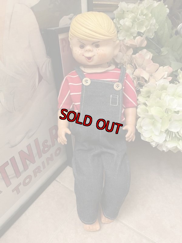 画像1: Dennis the Menace Rubber doll 50‘s /  わんぱくデニス　ラバーフェイス　ドール　 (1)