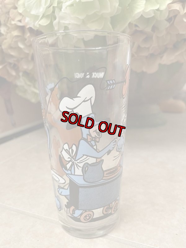 画像1: Hanna Barbera Yogi Bear & Huckleberry Hound Pepsi Glass 1977 / レア！！ ハンナ・バーベラのヨギベア & ハックルベリーハウンド　ペプシ グラス (1)