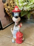 画像1: Huckleberry Hound  Fire Fighter Dell Vinyl Rubber Doll  / ハックルベリーハウンド　ハンナバーベラ　消防士　デル社　ソフビドール60年代 (1)