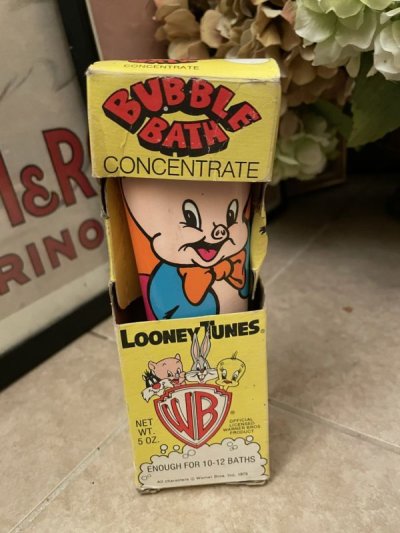 画像1:  Looney Tunes Porky Pig Babble  Bath Tube With Box  / ルーニーチューンズ　ポーキーピッグ 箱入りバブルバス　チューブ