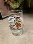 画像1: Hanna Barbera Flintstones  Kids  Vitamins Glass  1985   /  フリントストーン、子供用ビタミン　グラス　(J) (1)