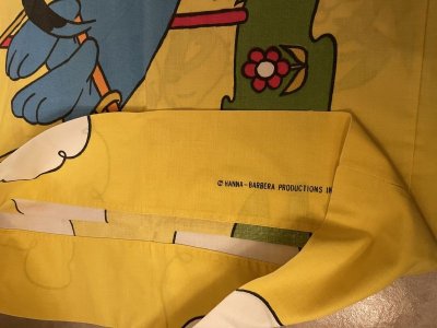 画像3: Hanna Barbera Huckleberry Hound  Pillow Case  Yellow / ハンナバーベラ　レア！！　ハックルベリーハウンド　ピローケース　枕カバー