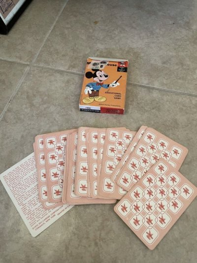 画像1: Mickey Mouse Card Game / ディズニー、ミッキーマウス　箱入りカードゲーム　60-70年代