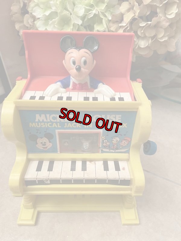 画像1: Disney Mickey Mouse Piano jack in the box / ディズニーのミッキーマウス　ピアノ型ジャックインザボックス　びっくり箱 (1)