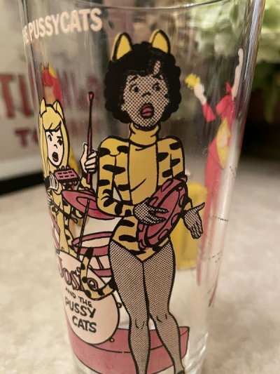 画像1: Hanna Barbera  Josie & the pussycats band Pepsi Glass 1977  / レア！！ プッシーキャット　ペプシ　グラス