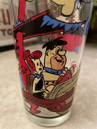 画像1: Hanna Barbera Flintstones Pepsi Family  Glass (D)  / レア！！ フリントストーンズ、ファミリーグラス