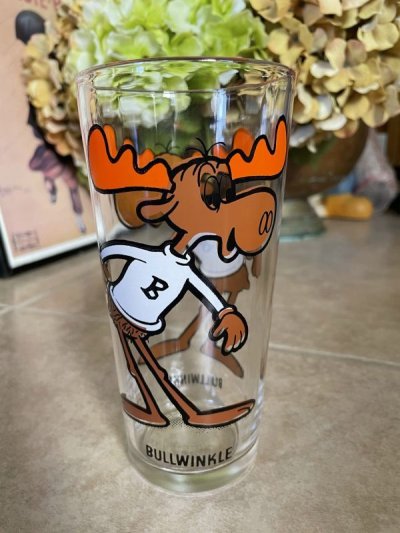 画像1: Bullwinkle Pepsi Collector Series Glass / ロッキー＆ブルウィンクル　ペプシ　グラス