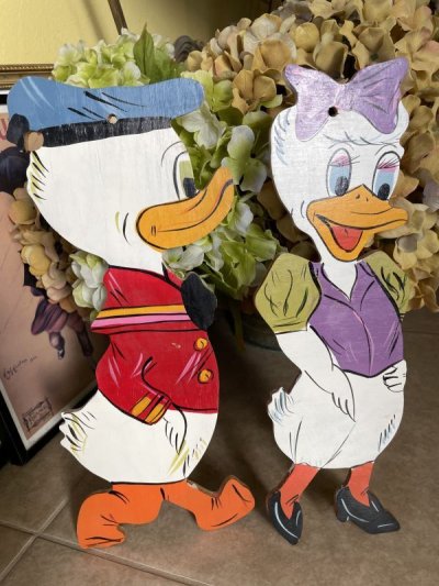 画像3: Disney Donald Duck wooden wall Deco   / ディズニー　ドナルドダック　木製　壁掛け　ハンドメイド