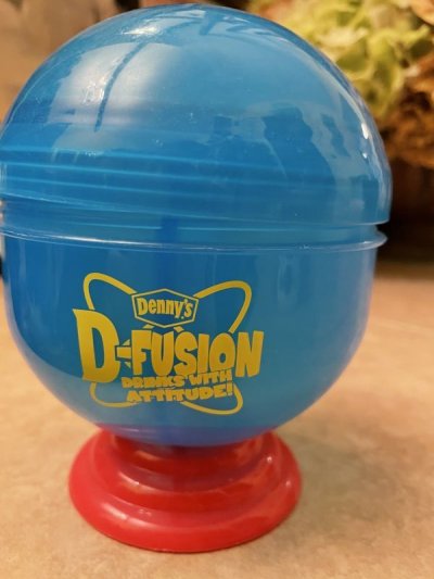 画像1: Denny’s restaurant plastic D Fusion drink cup Blue / デニーズ　プラスチック製　ブルー　ディフュージョン　ドリンクカップ