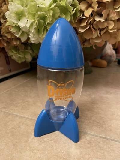 画像1: Denny’s restaurant plastic D Fusion Rocket drink cup Blue / デニーズ　プラスチック製　ロケット　ディフュージョン　ブルー　ドリンクカップ