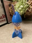 画像1: Denny’s restaurant plastic D Fusion Rocket drink cup Blue / デニーズ　プラスチック製　ロケット　ディフュージョン　ブルー　ドリンクカップ (1)