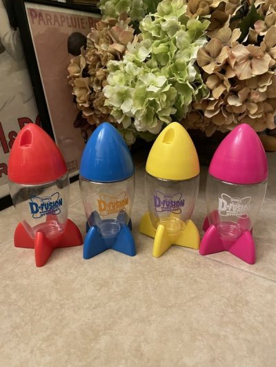 画像3: Denny’s restaurant plastic D Fusion Rocket drink cup Blue / デニーズ　プラスチック製　ロケット　ディフュージョン　ブルー　ドリンクカップ