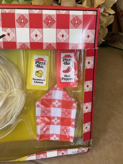 画像2: Pizza Hut play food set with box 1988  / ピザハットの箱入りプレイフード　パスタと2切れピザセット