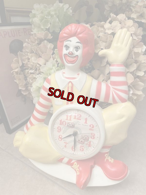 画像1: McDonalds Ronald  Plastic Wall Clock / マクドナルド、ロナルドのプラスチック製、壁時計　ウォールクロック (1)