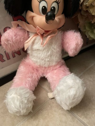 画像2: Disney Minnie Mouse Rubber Face  plush  Doll / ディズニー　ミニーマウスのラバーフェイスぬいぐるみ　