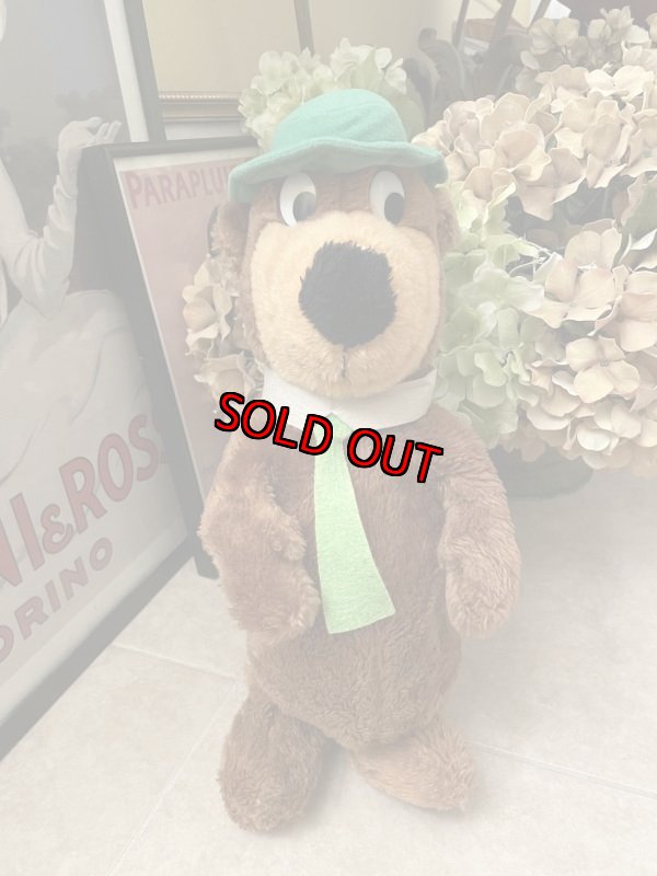 画像1: Hanna Barbera Yogi Bear Mighty Star Plush Doll /ハンナバーベラ　ヨギベア　ぬいぐるみ　マイティスター　1980年 (1)