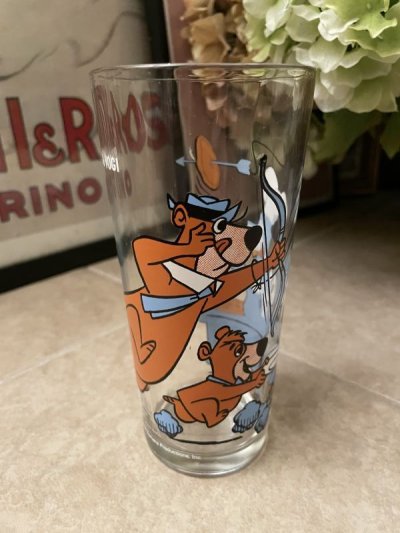 画像3: Hanna Barbera Yogi Bear & Huckleberry Hound Pepsi Glass 1977 / レア！！ ハンナ・バーベラのヨギベア & ハックルベリーハウンド　ペプシ グラス