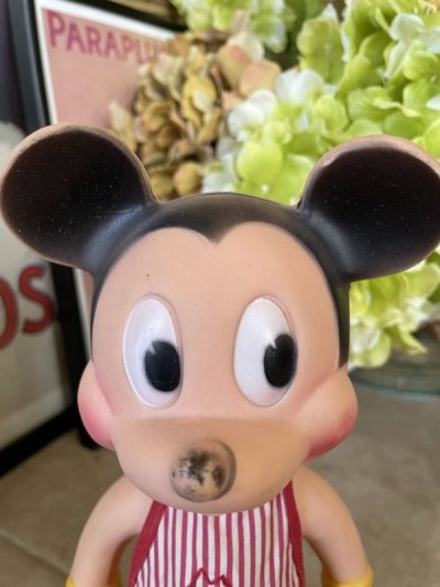 画像1: Disney  Sun Rubber Minnie Mouse Vinyl Squeak  Doll  / ディズニー　ミニーマウス　サンラバー　スクィーキードール