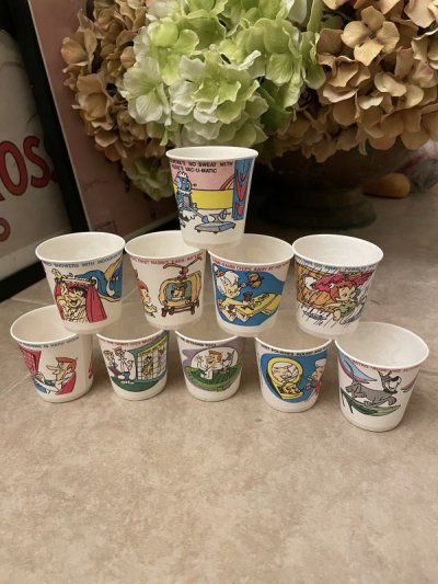 画像3: Hanna Barbera Flintstones & Jetsons Cup Dispenser With Box   1990  / フリントストーン＆ジェットソン　箱付きカップ　ディスペンサー