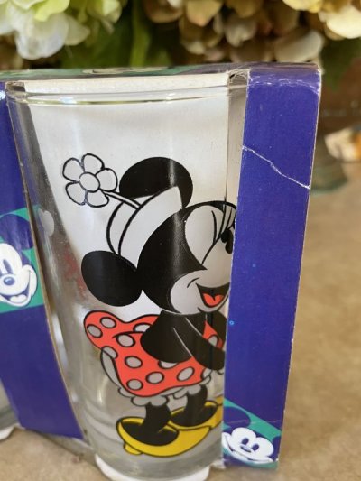 画像2: Disney Mickey Mouse  Glass Tumbler set of 3 Germany 80’-90’s  / ディズニーのミッキーマウス 3個入りコップセット　ドイツ製