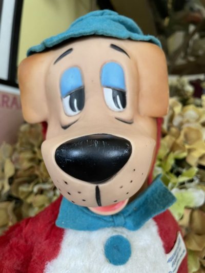 画像1: Huckleberry Hound Knickerbocker Red Plush Doll1959 / ニッカーボッカーのハックルベリーハウンド　ラバーフェイスドール