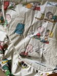 画像3:  Snoopy fabric Box Sheet 1971 / スヌーピー　ボックスシーツ　白生地 (3)