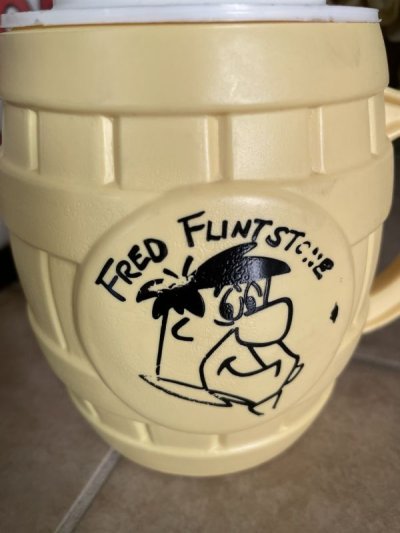 画像1: Hanna Barbera Fred Flintstone Mr. Slush Freezer Mug & Cup / フリントストーン　フレッド　ミスタースラッシュ　フリーザー　プラスチック製マグ