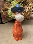 画像1: Hanna Barbera Quick Draw McGraw Blue Hat Coin Bank 60’s  / ハンナバーベラ 早撃ちマック　プラスチック製　貯金箱 (1)