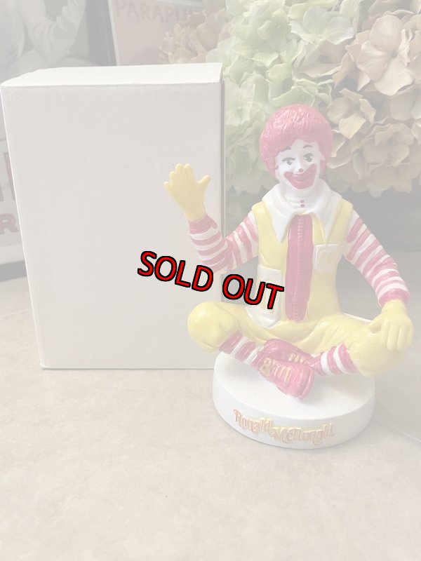 画像1: McDonald’s Ronald plastic doll coin bank with box / マクドナルド、ロナルドのプラスチック製ドール　箱入り貯金箱 (1)