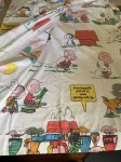 画像5:  Snoopy fabric Flat Sheet 1971 / スヌーピー　フラットシーツ　白生地 (5)