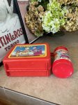 画像8: Denny’s Flintstones Red Plastic Lunch Box With Thermos 1989 / デニーズ　フリントストーン　プラスチック製　ランチボックス　水筒付き (8)